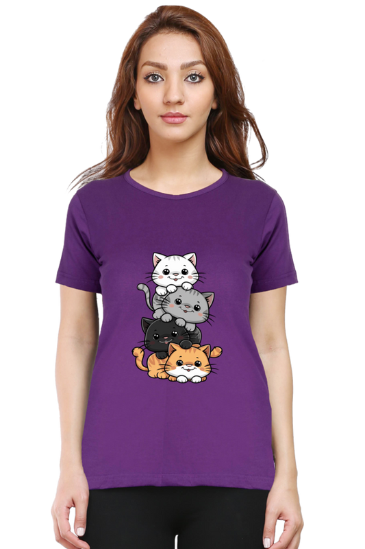 Purrfectly Stacked Cats Tee